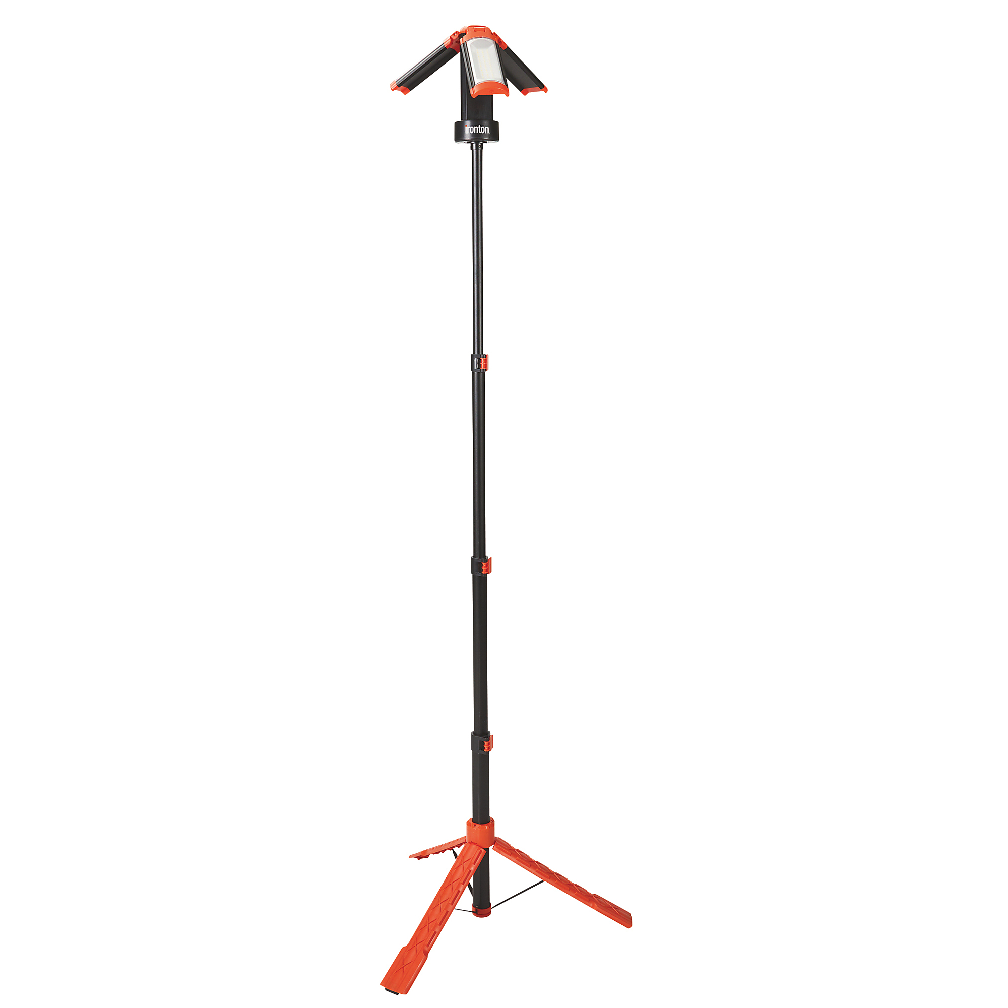Ironton Rechargeable Tripod LED Worklight, 2200 Lumens, 73in. Telescoping Tripod, USB-C Charging, IP65